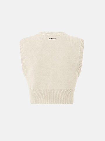 PINKO - Jersey 'PINKO BELATO GILET BLEND WOOL CON DETTAGLI Maglieria' en blanco