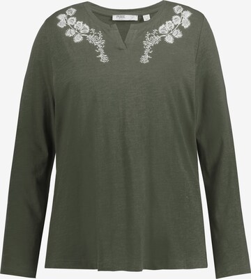 Ulla Popken Shirt in Groen: voorkant