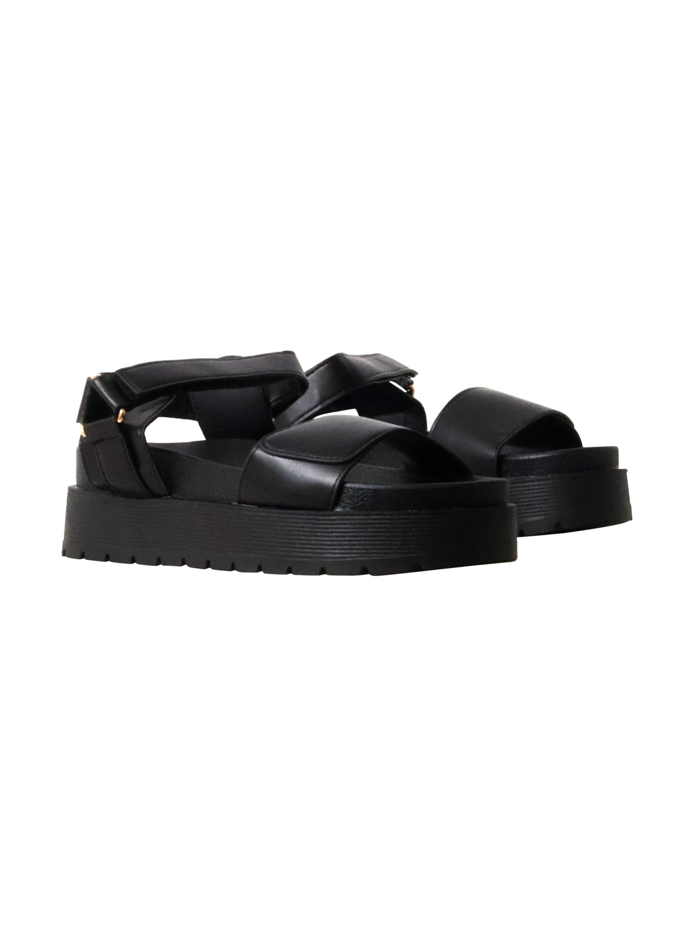 Super Mode - Sandalias 'Sandalen mit Keilabsatz und Klettverschluss von Joalice' en negro