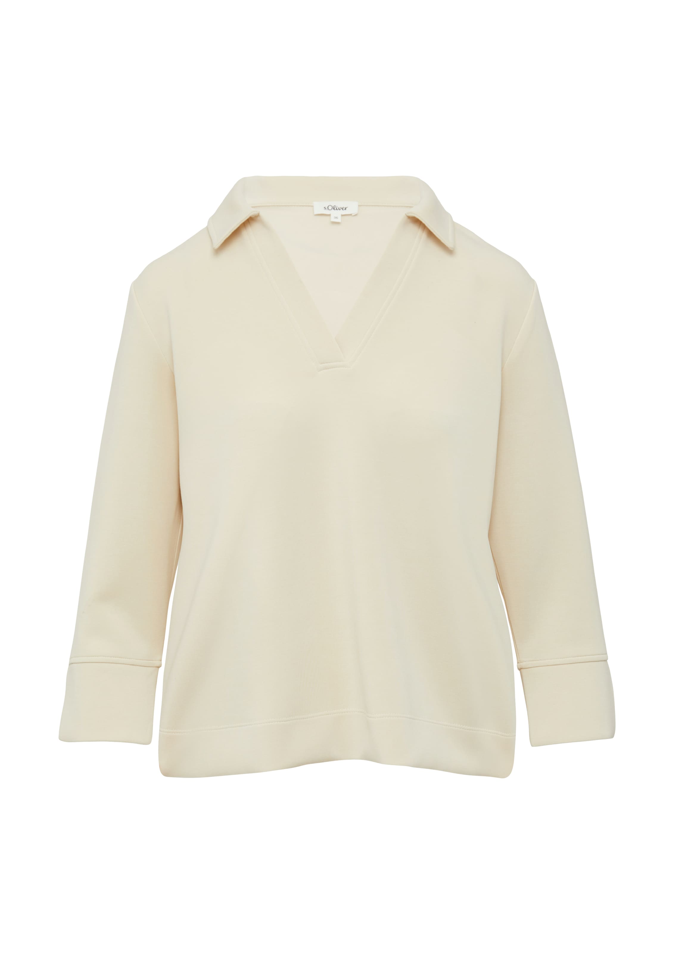 Sweat-shirt s.Oliver en beige : devant