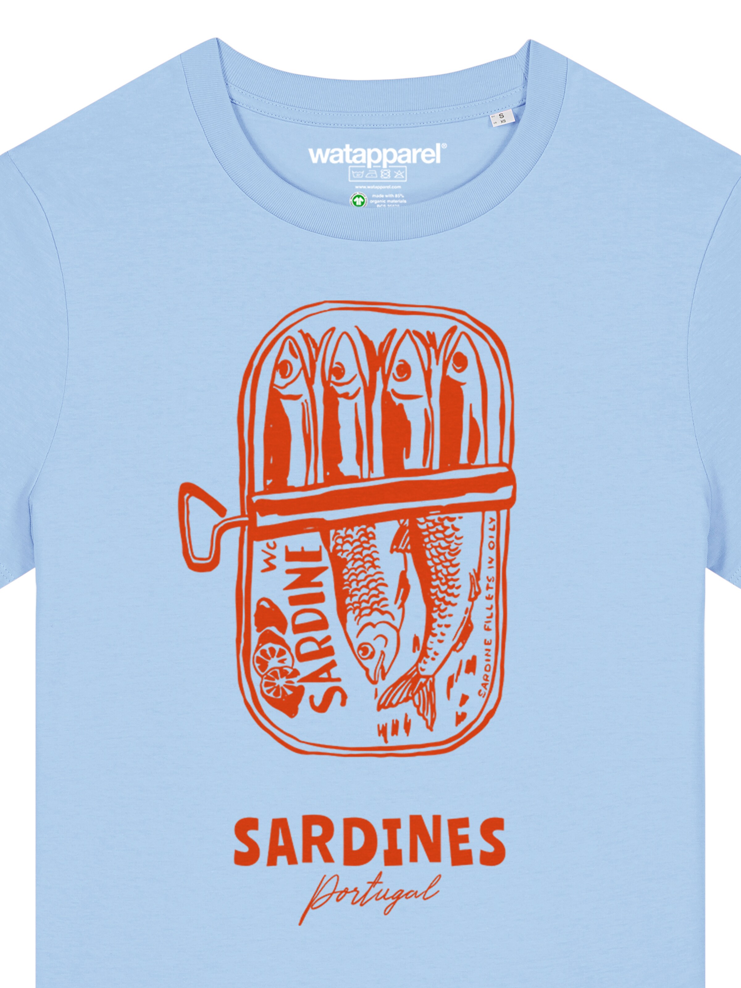 Maglietta 'Sardines Portugal' di Watapparel in blu