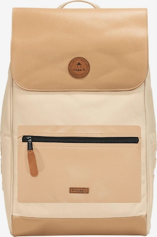 Sac à dos Cabaia en beige : devant