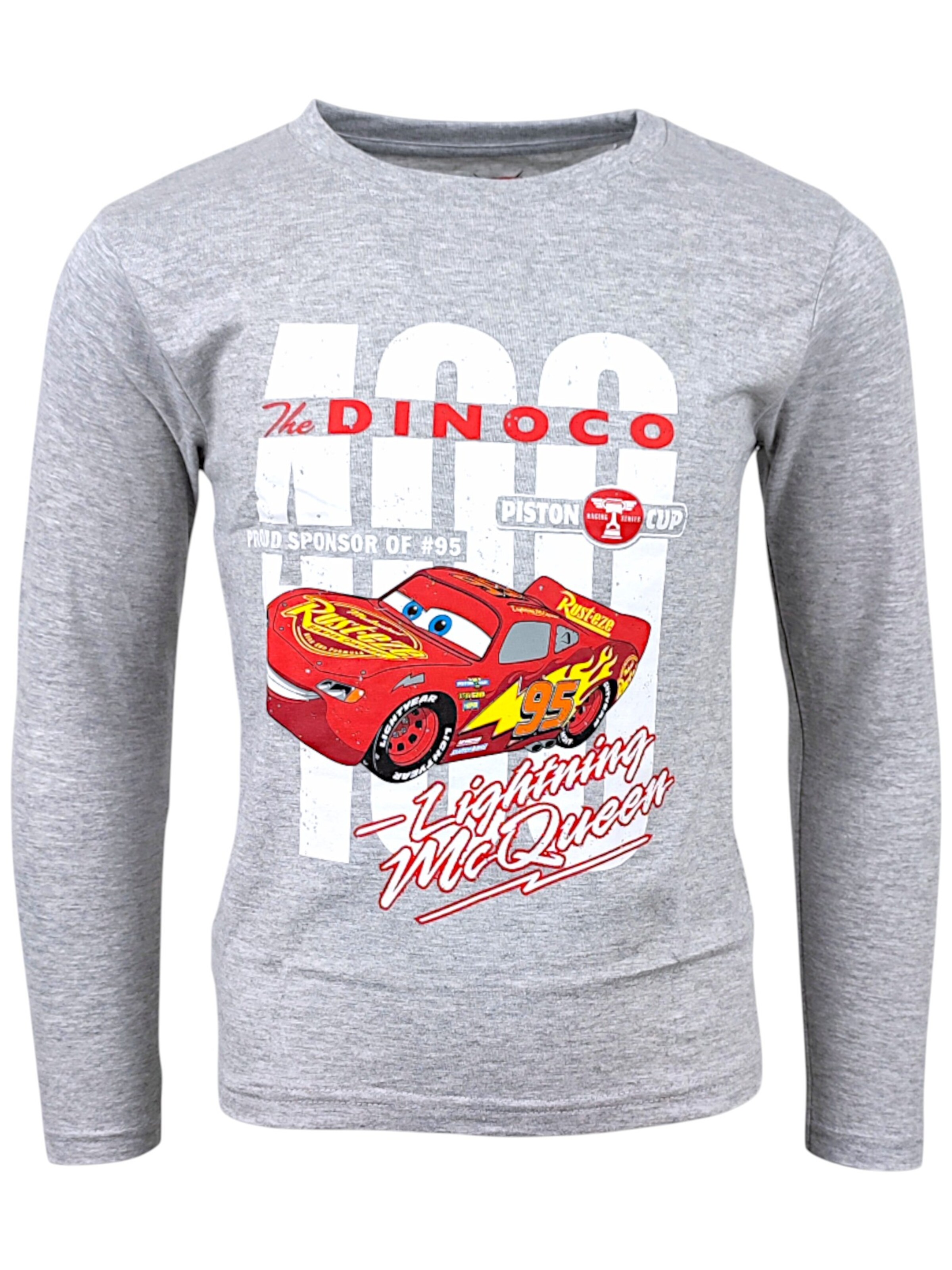 Disney Cars Shirt 'Disney Cars Lightning McQueen' in Grey: front