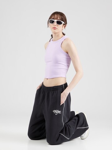 Nike Sportswear Wide leg Παντελόνι σε μαύρο