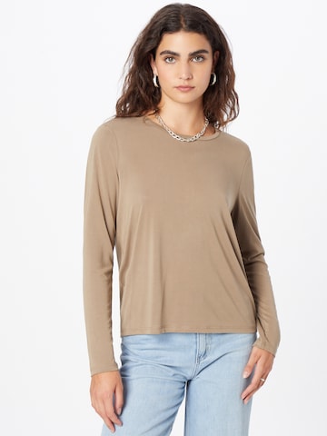 OBJECT - Camiseta 'ANNIE' en marrón: frente
