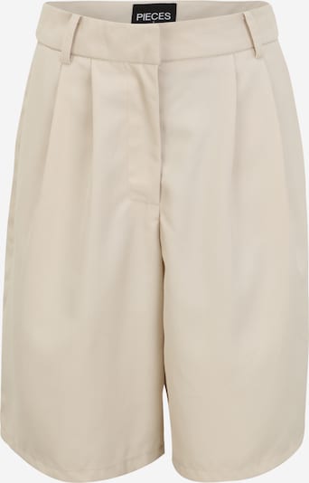 Pantaloni con pieghe Pieces Tall di colore crema, Visualizzazione prodotti