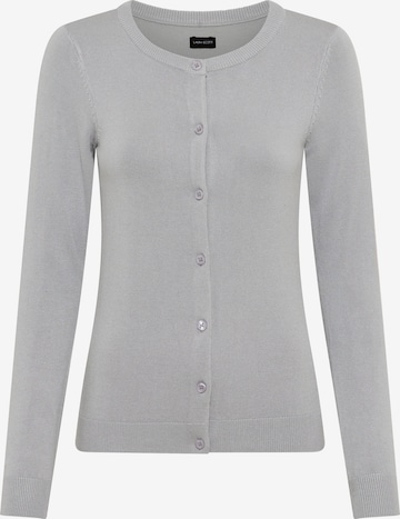 LAURA SCOTT Knit Cardigan in Grey: front