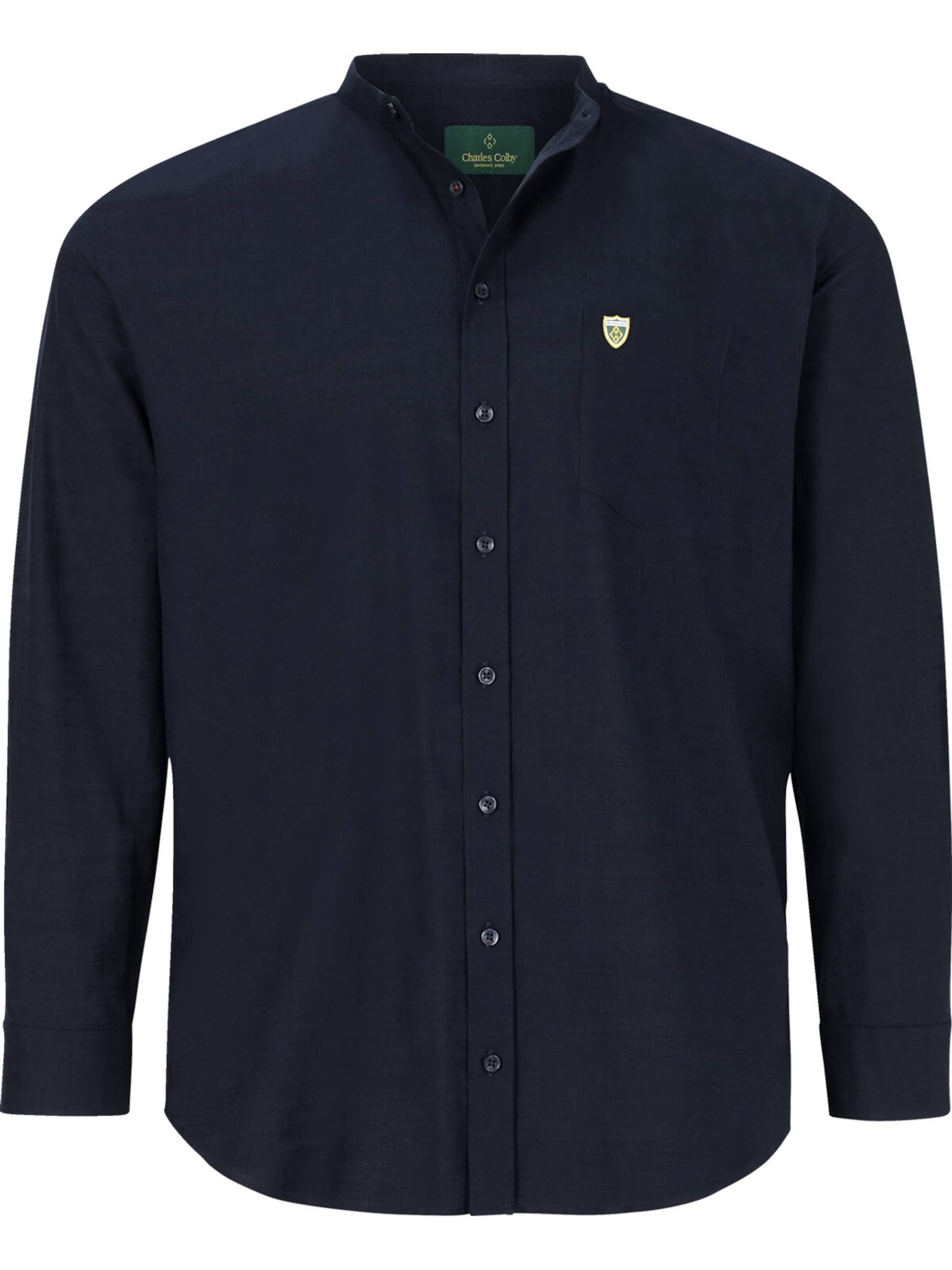 Charles Colby Comfort fit Button Up Shirt ' Duke Tancred ' in Blue: front
