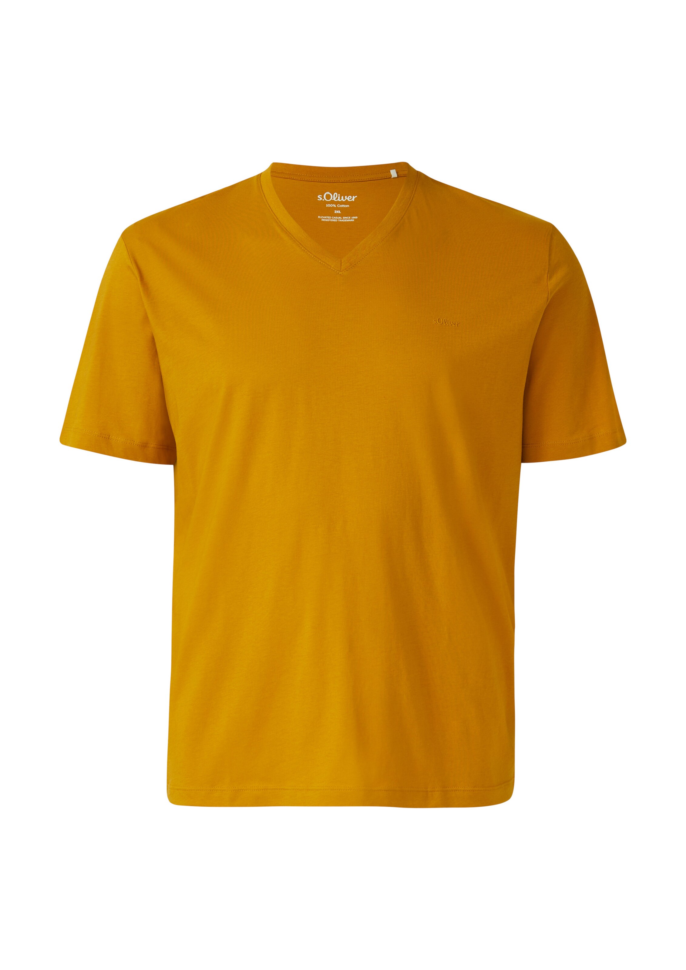 T-Shirt s.Oliver Men Big Sizes en jaune : devant