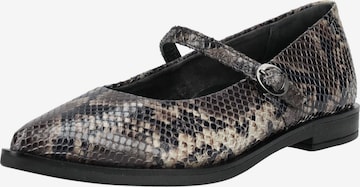 Paul Green Ballerina met riempjes in Bruin: voorkant