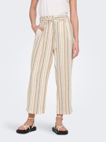 ONLY Wide leg Pleat-Front Pants 'Caro' in Mixed colors: front