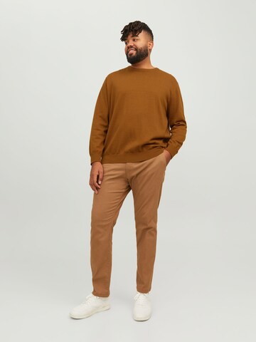 Jack & Jones Plus Pullover in Braun