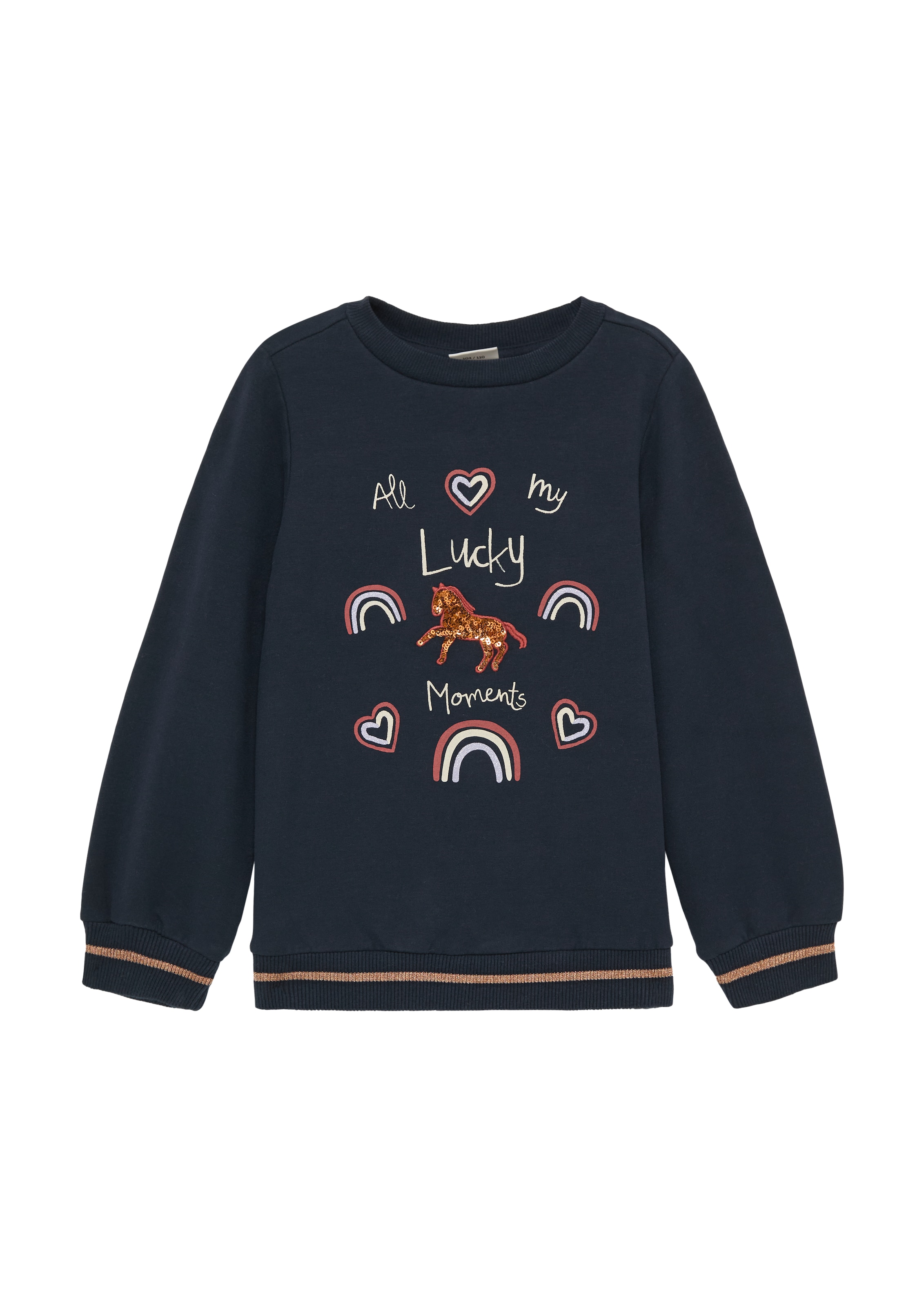 s.Oliver Sweatshirt in Blauw: voorkant