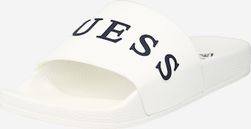 GUESS Mules 'SLIDES' in White: front