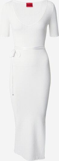 HUGO Robes en maille 'Simbly' en blanc, Vue avec produit