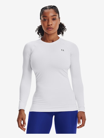 T-shirt fonctionnel 'Authentics' UNDER ARMOUR en blanc : devant