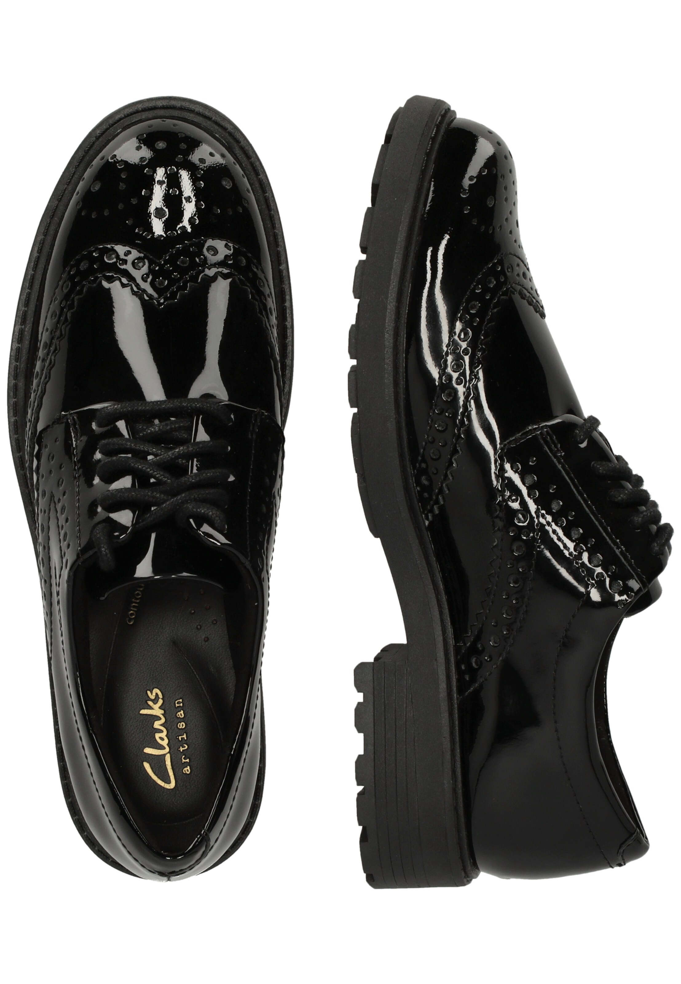 CLARKS Lace-up shoe 'Orinoco2 Limit Black Pat' in Black