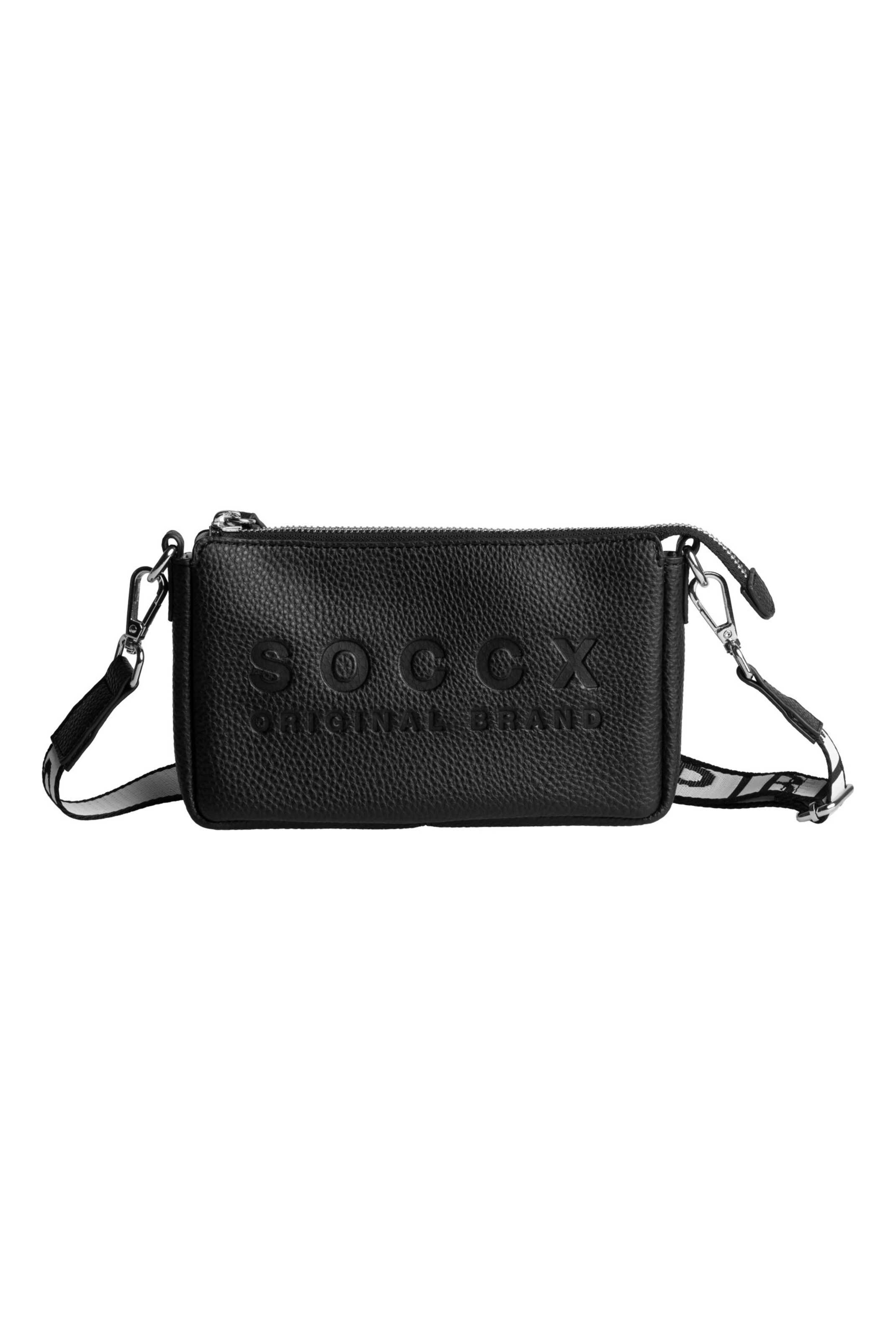 Soccx Handbag in Black: front