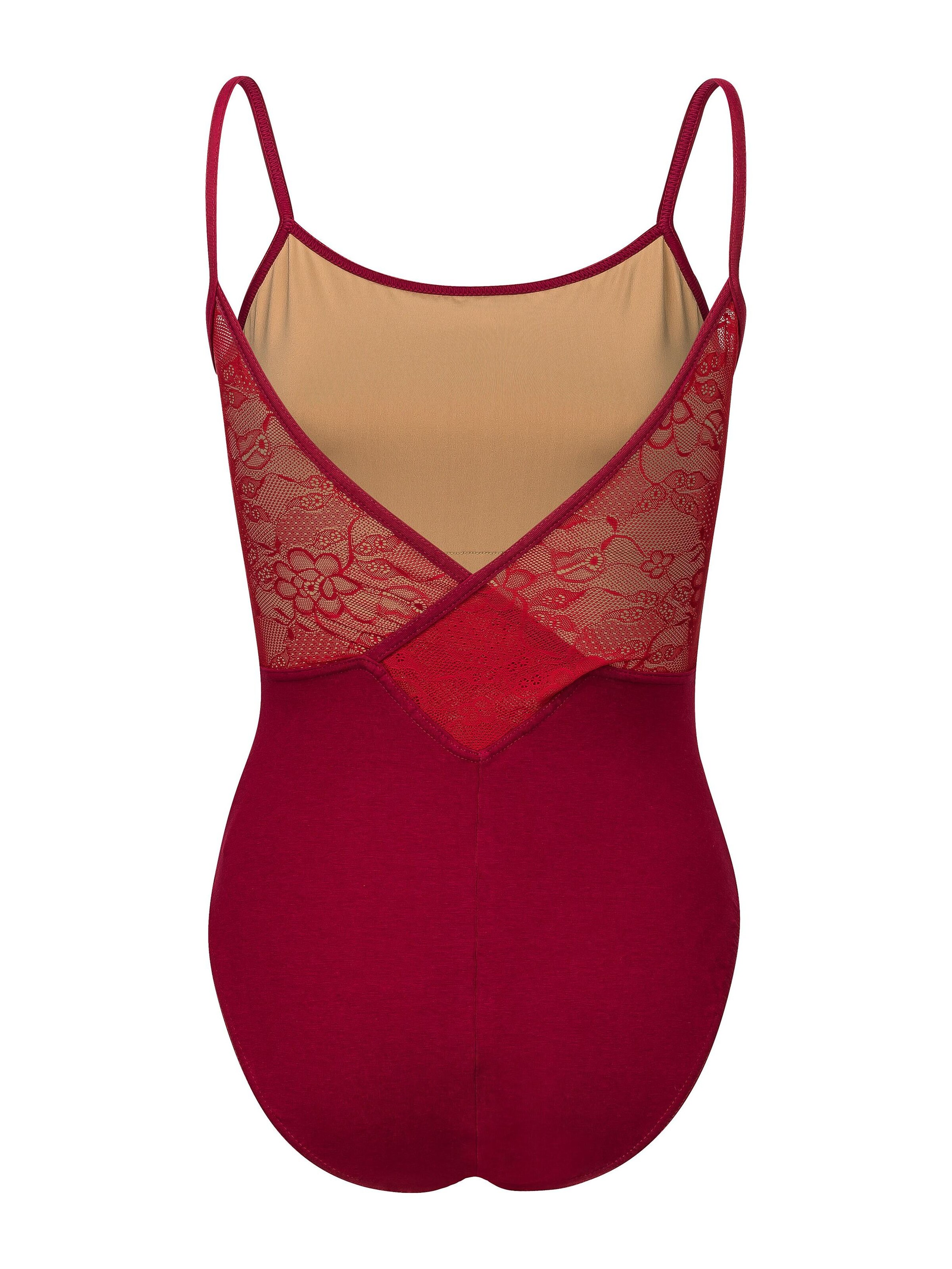 Tanzmuster Athletic Bodysuit 'Nadine' in Red