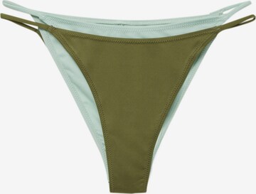 Pull&Bear Dół bikini w kolorze zielony: przód