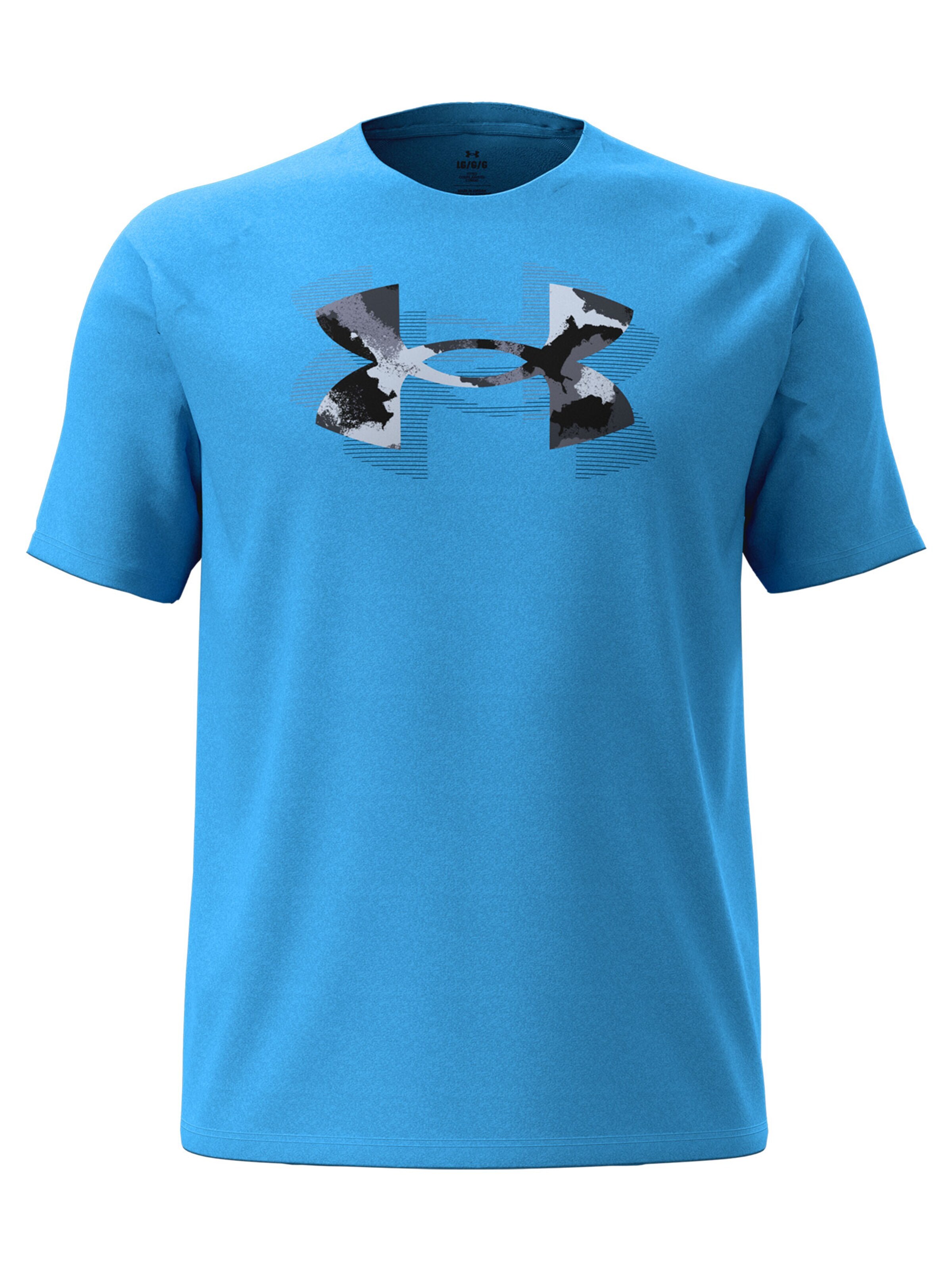 UNDER ARMOUR Funktionsshirt 'Tech™ Print Fill'‌‌‌‌‌‌‌‌‌ in Blau: Vorderseite