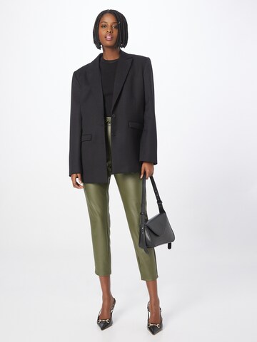 VERO MODA Tapered Pleat-Front Pants 'Eva' in Green