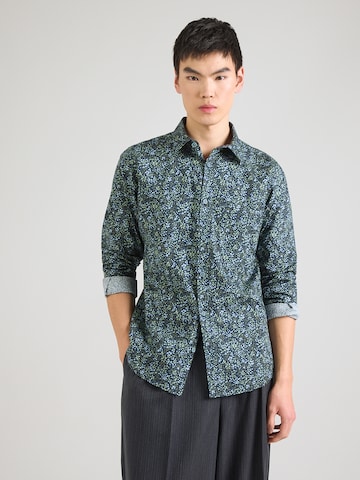 s.OliverSlim Fit Košulja - plava boja: prednji dio