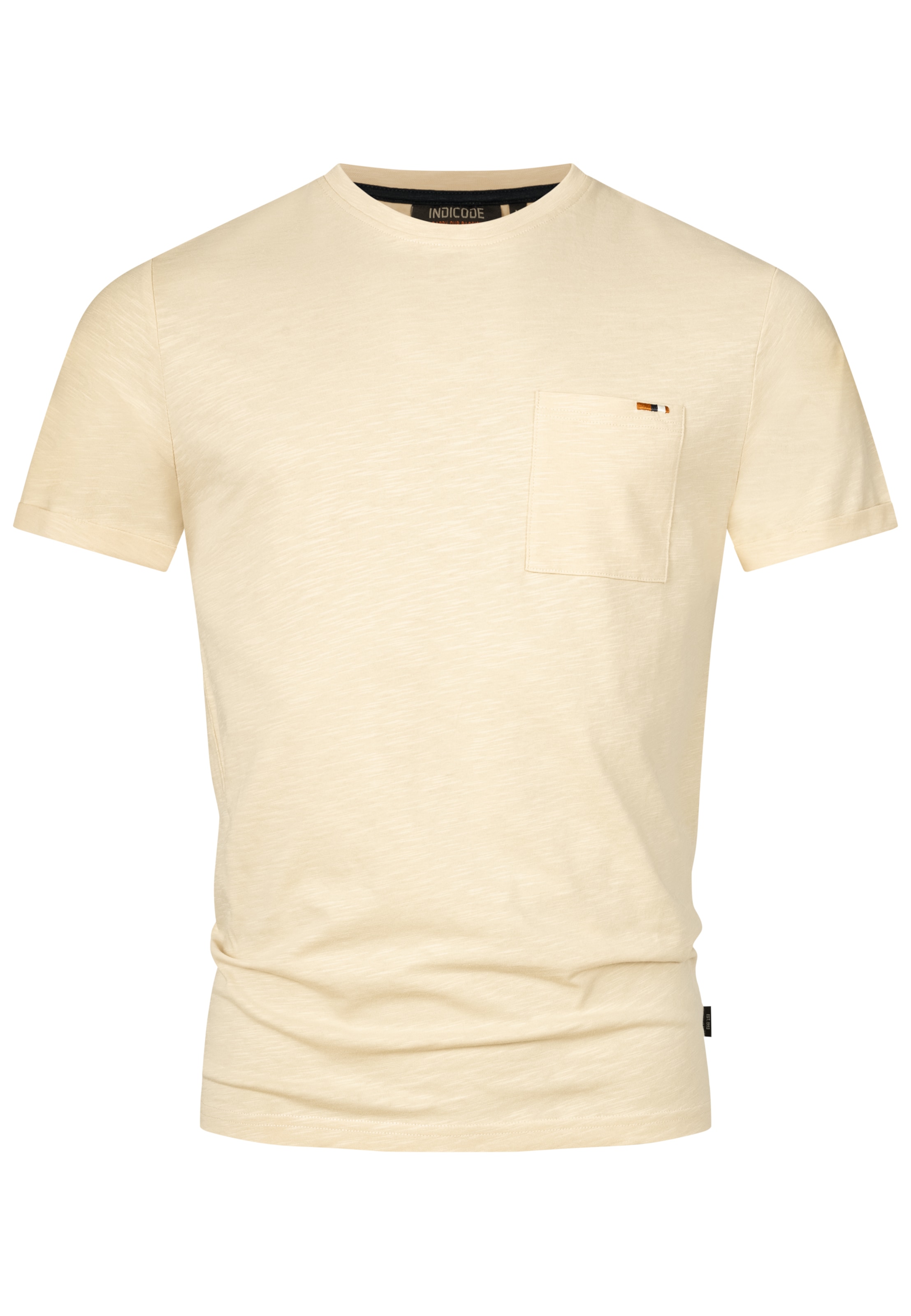 INDICODE JEANS Shirt 'Andorra' in Beige: voorkant