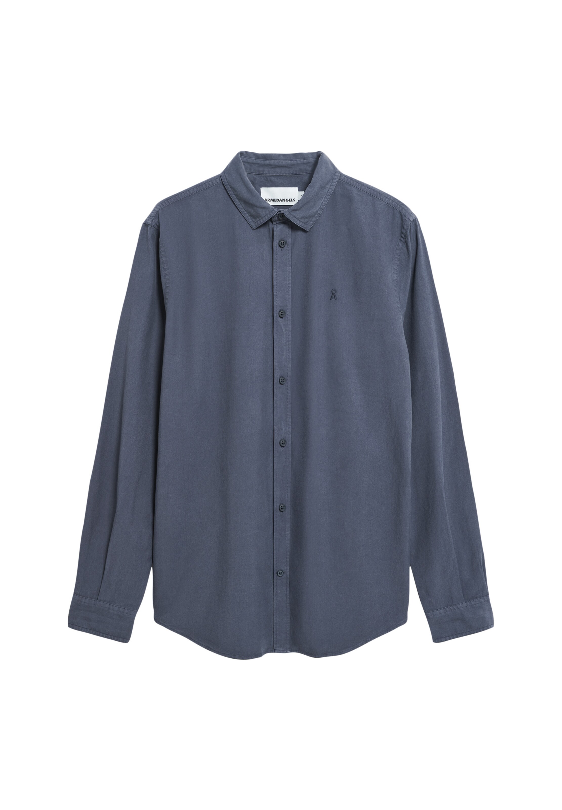 ARMEDANGELS Comfort fit Button Up Shirt in Grey: front