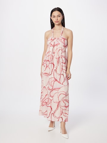 Sisley Καλοκαιρινό φόρεμα σε ροζ: μπροστά