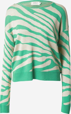 Pull-over 'Kelly' ONLY en vert : devant