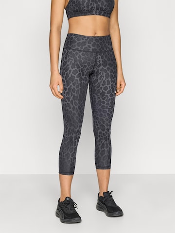 PUMA Skinny Παντελόνι φόρμας 'Essential' σε μαύρο: μπροστά