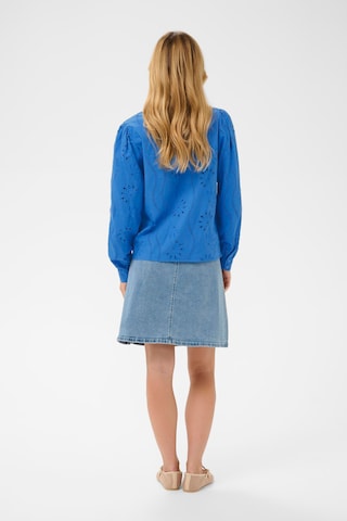 Cream Blouse 'Signe' in Blue