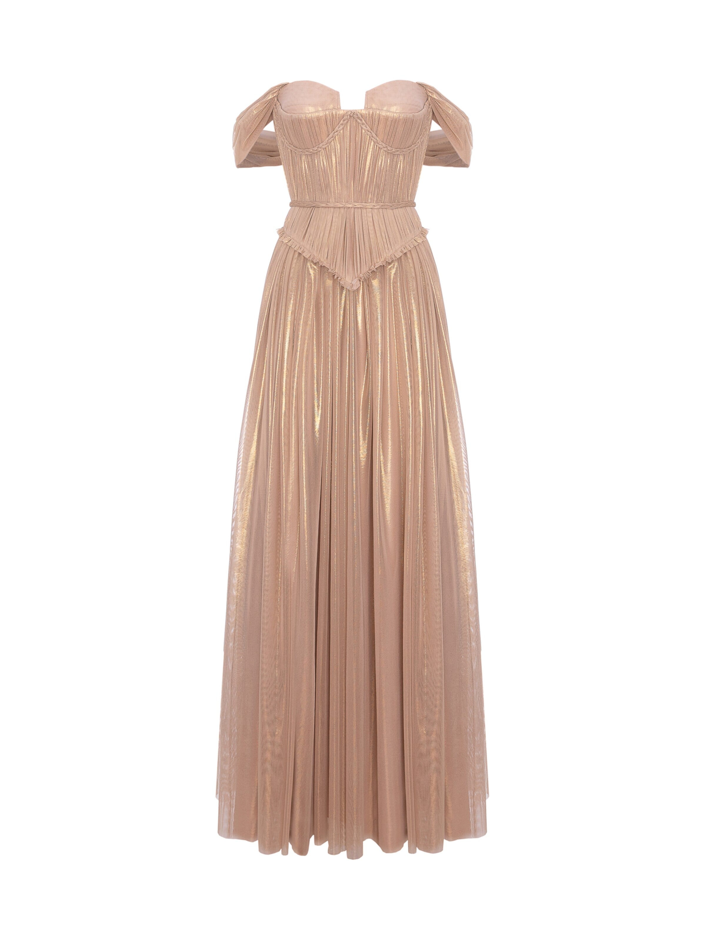 Robe de soirée 'Queen' acob a porter en or : devant