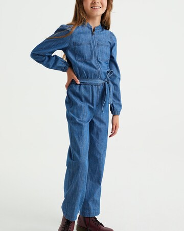 WE Fashion Dungarees in Blue: front