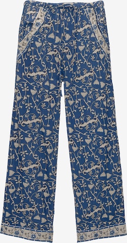 Pull&Bear Широка кройка Панталон в синьо: отпред