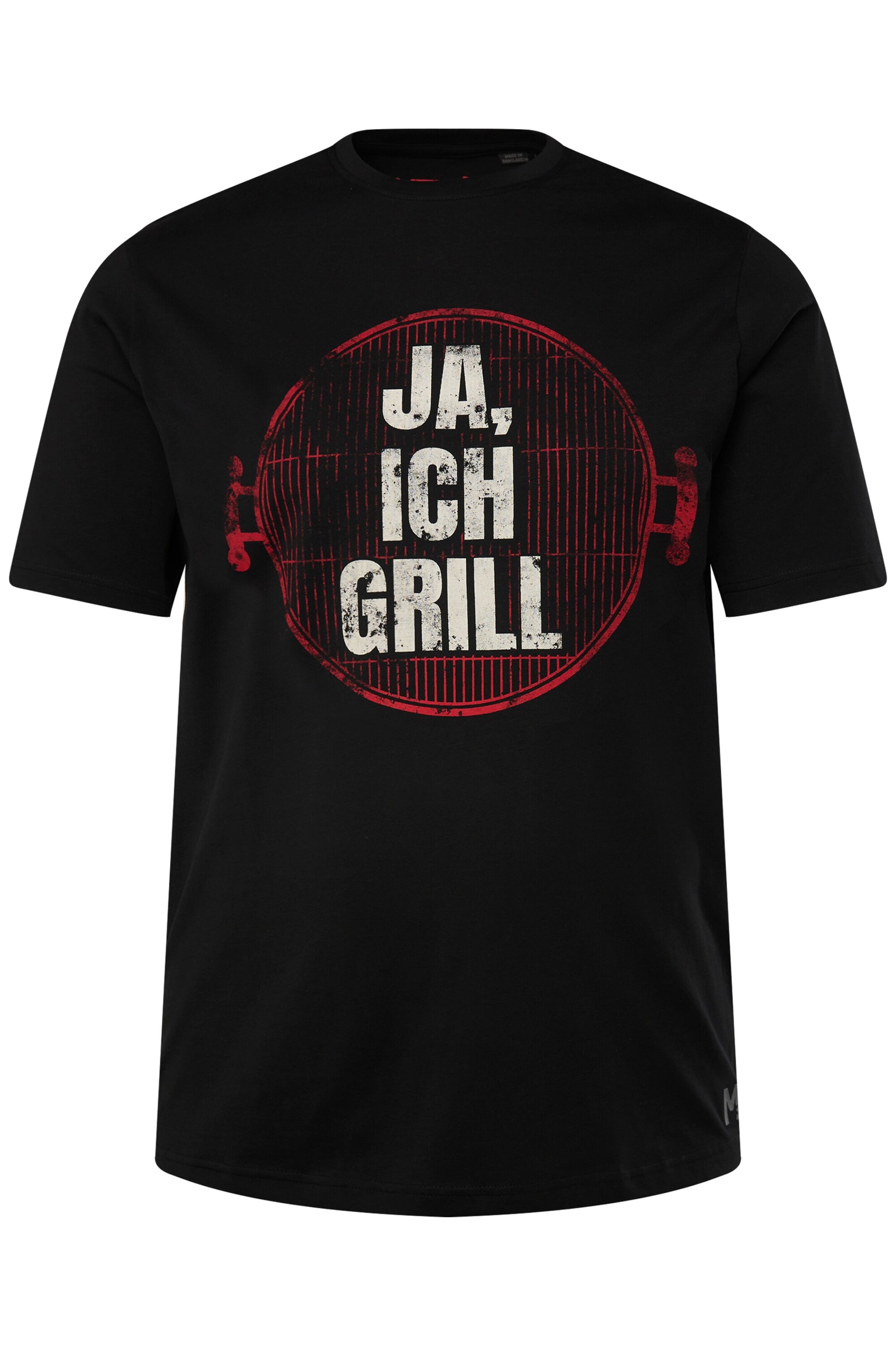 Men Plus T-Shirt in Schwarz: Vorderseite