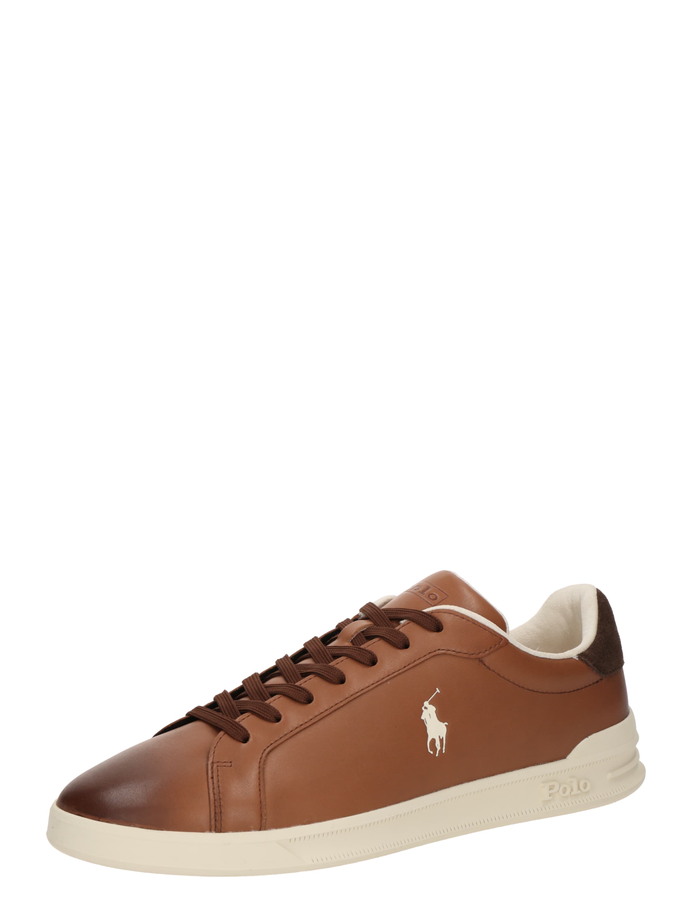 Baskets basses Polo Ralph Lauren en marron : devant