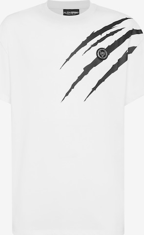 Plein Sport - Camiseta 'Scratch' en blanco: frente