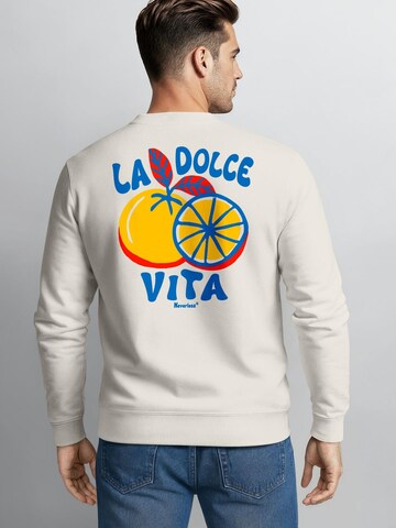 Neverless Sweatshirt 'La dolce Vita' in Beige