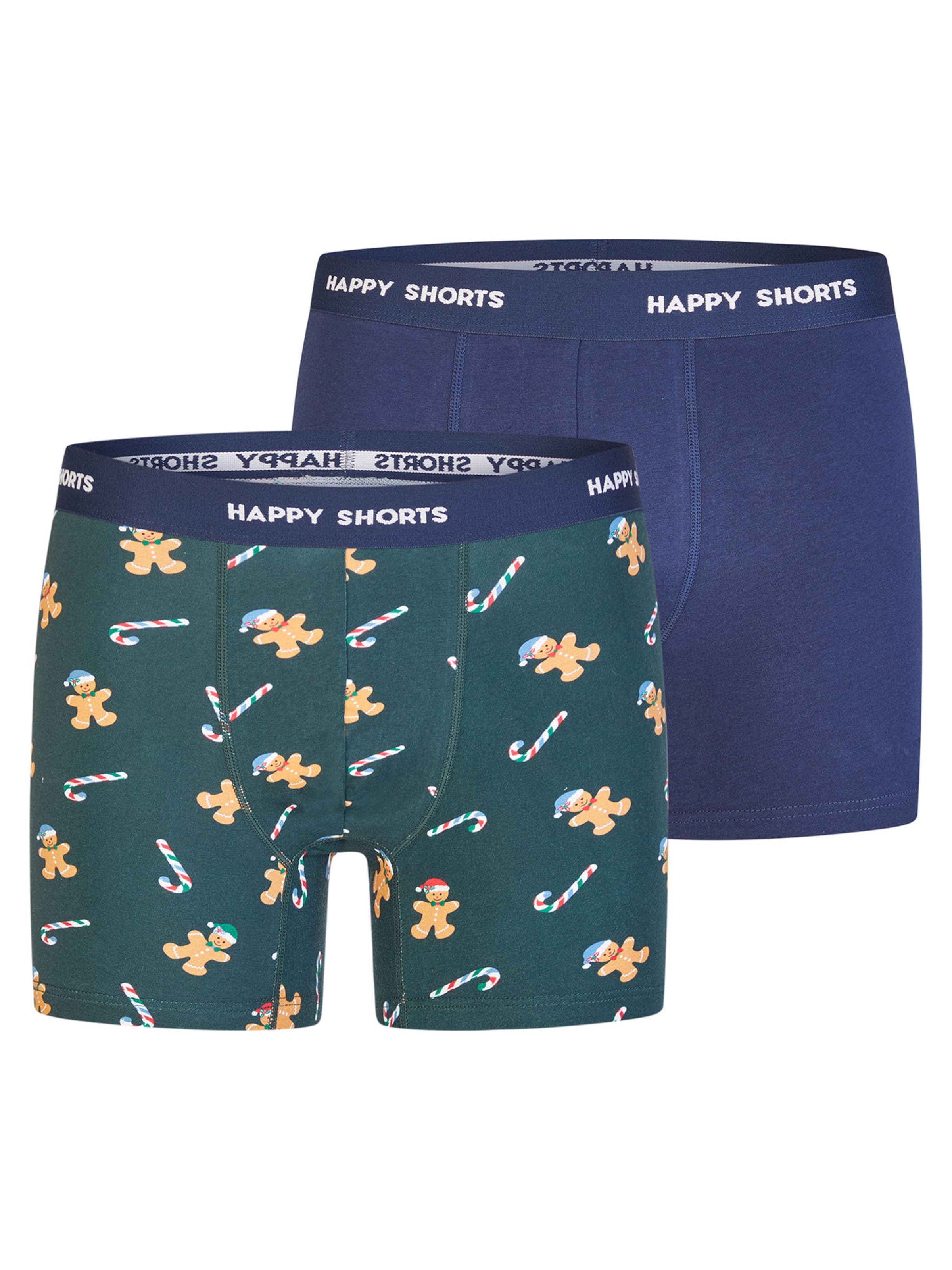 Boxers 'Christmas' Happy Shorts en bleu : devant