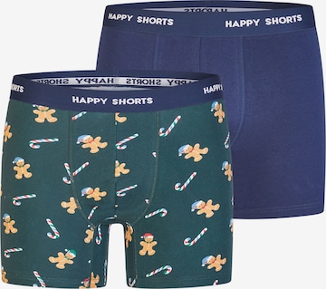 Boxers 'Christmas' Happy Shorts en bleu : devant
