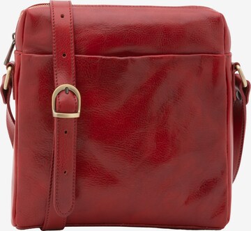 Borsa a tracolla 'Borsa a tracolla uomo vera pelle vacchetta con zip - Made in Italy' di I Fratelli in rosso: frontale