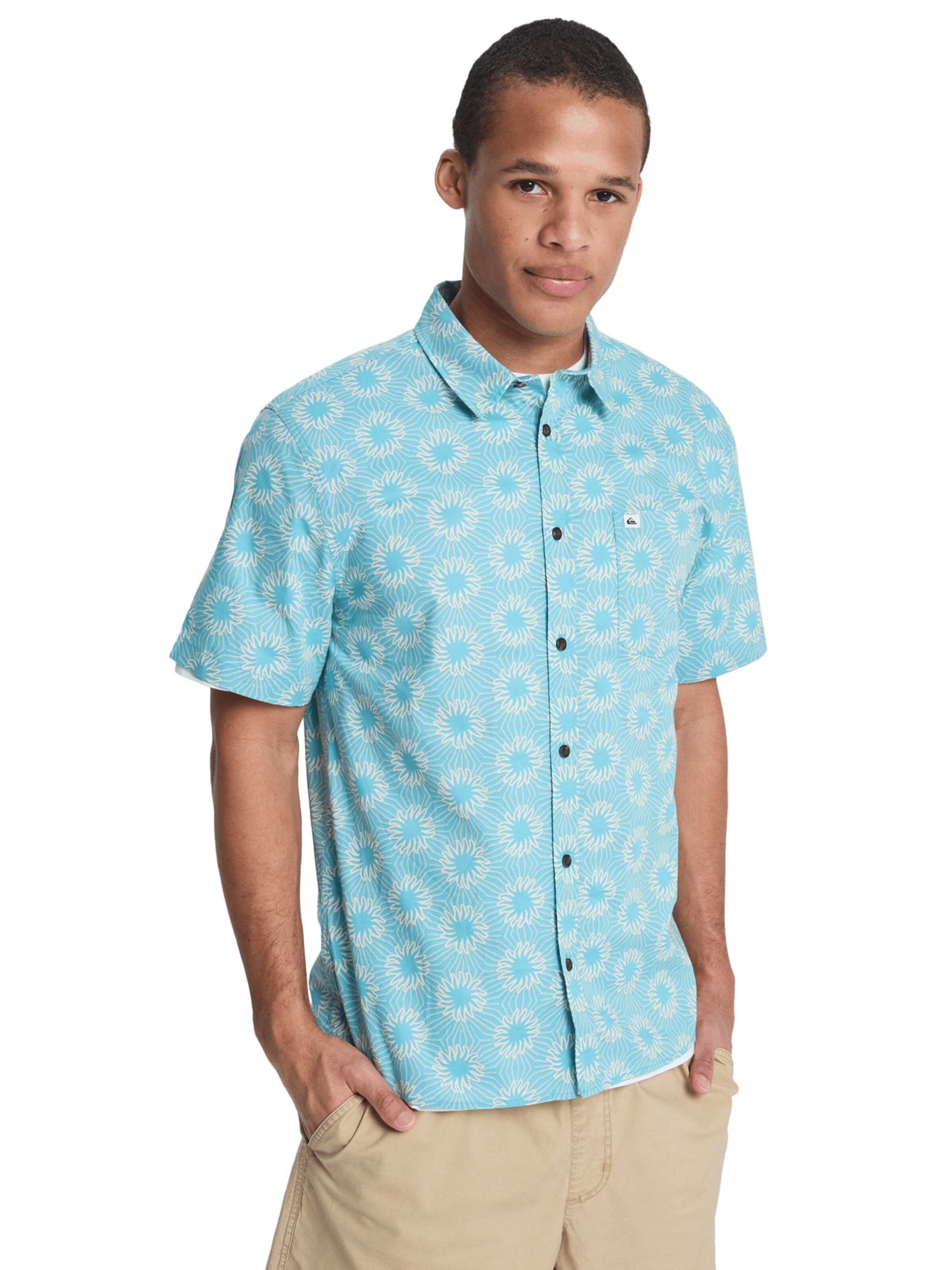 mėlyna QUIKSILVER Standartinis modelis Funkciniai marškiniai 'Apero Classic'