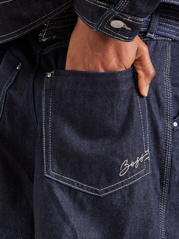 Loosefit Jeans con pieghe di BOSS in blu