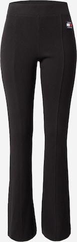 Tommy Jeans Flared Leggings in Black: front