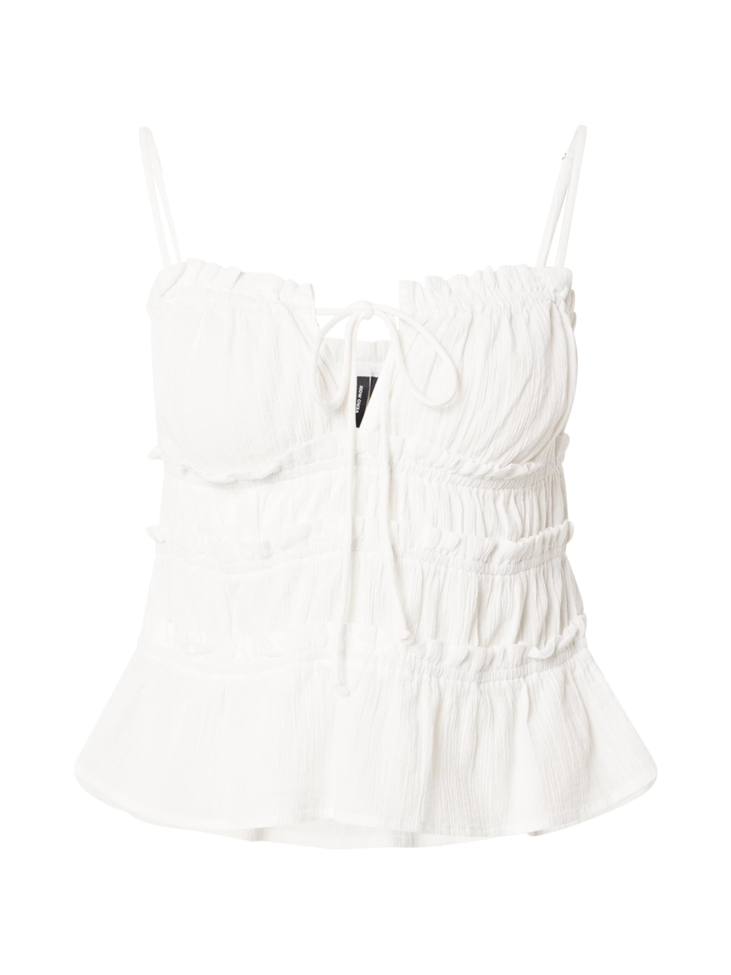 VERO MODA Top 'VMCLEMENTINE' | bela barva: sprednja stran