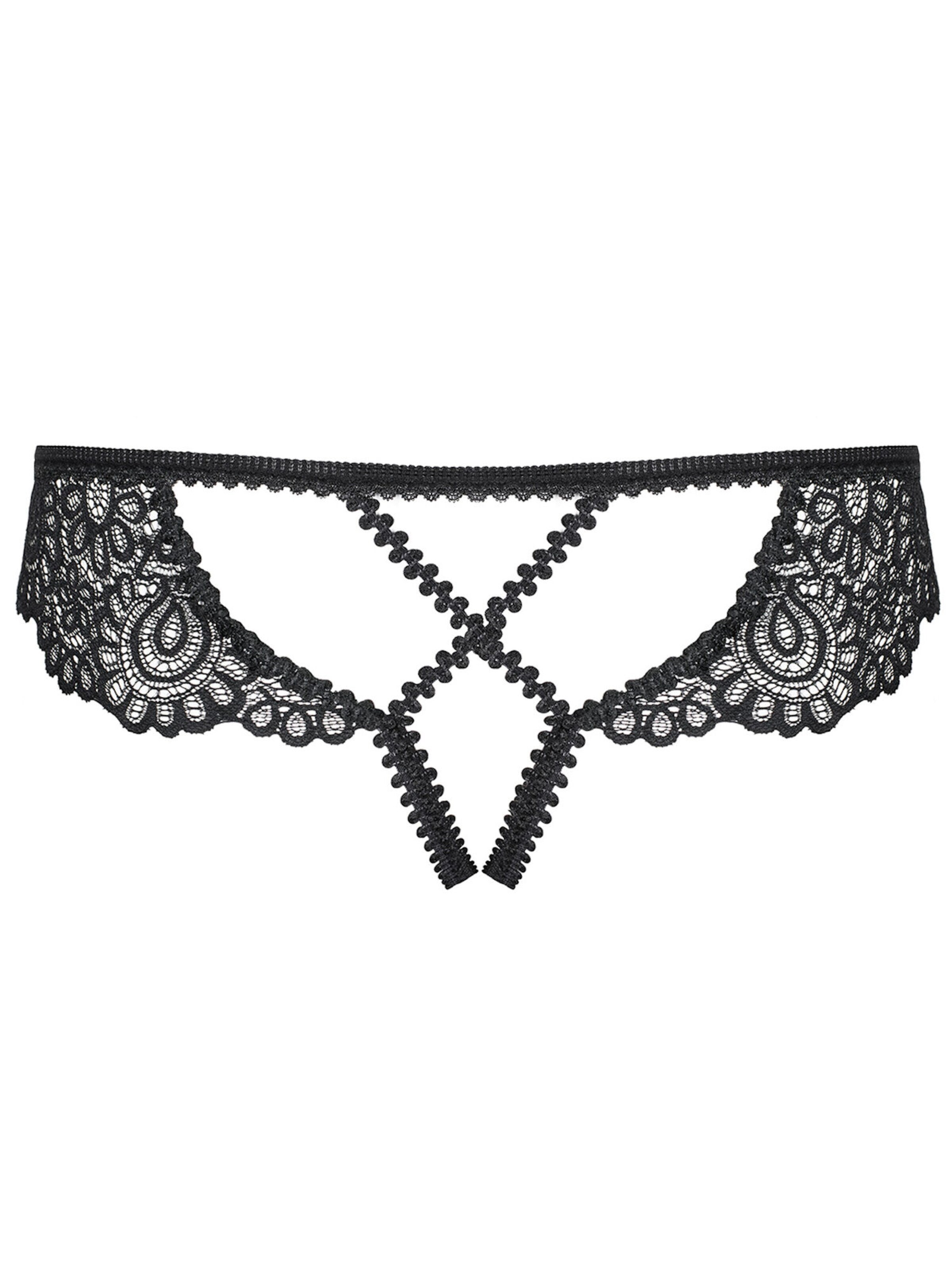 Obsessive Boyshorts 'Mixty crotchless panties' in Black