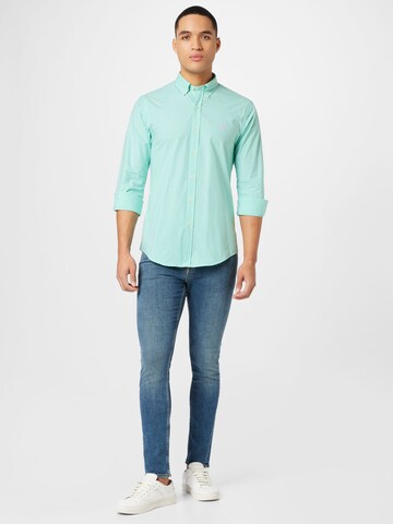 Coupe slim Chemise Polo Ralph Lauren en vert