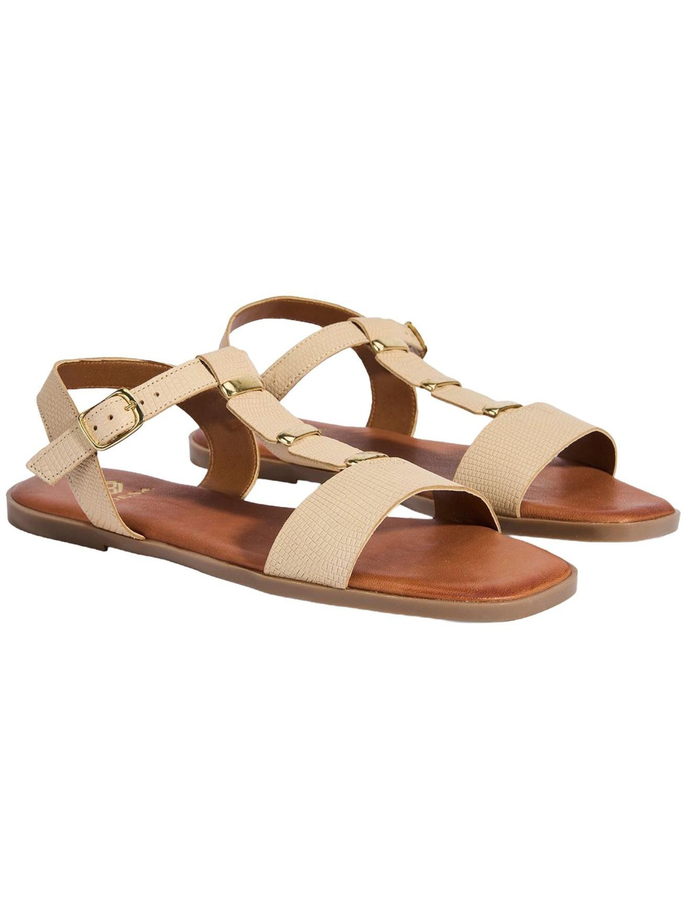Desa Sandals 'Sandalen' in Beige: front